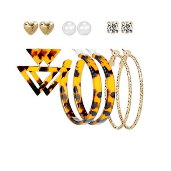 New 12 Pairs of Earrings  FREE SUNGLASSES - Picture 5 of 6